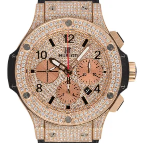 Hublot Big Bang Chronograph 44mm Rose Gold Custom Diamond Set