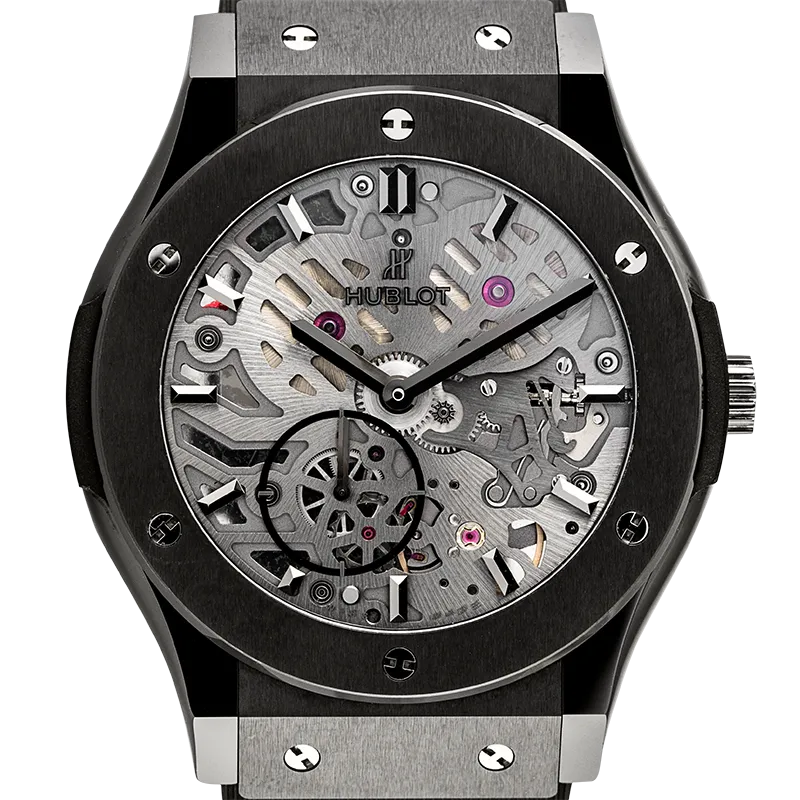 Hublot Classic Fusion All-Black Openwork Dial Rubber Strap 515.CM.0140.LR