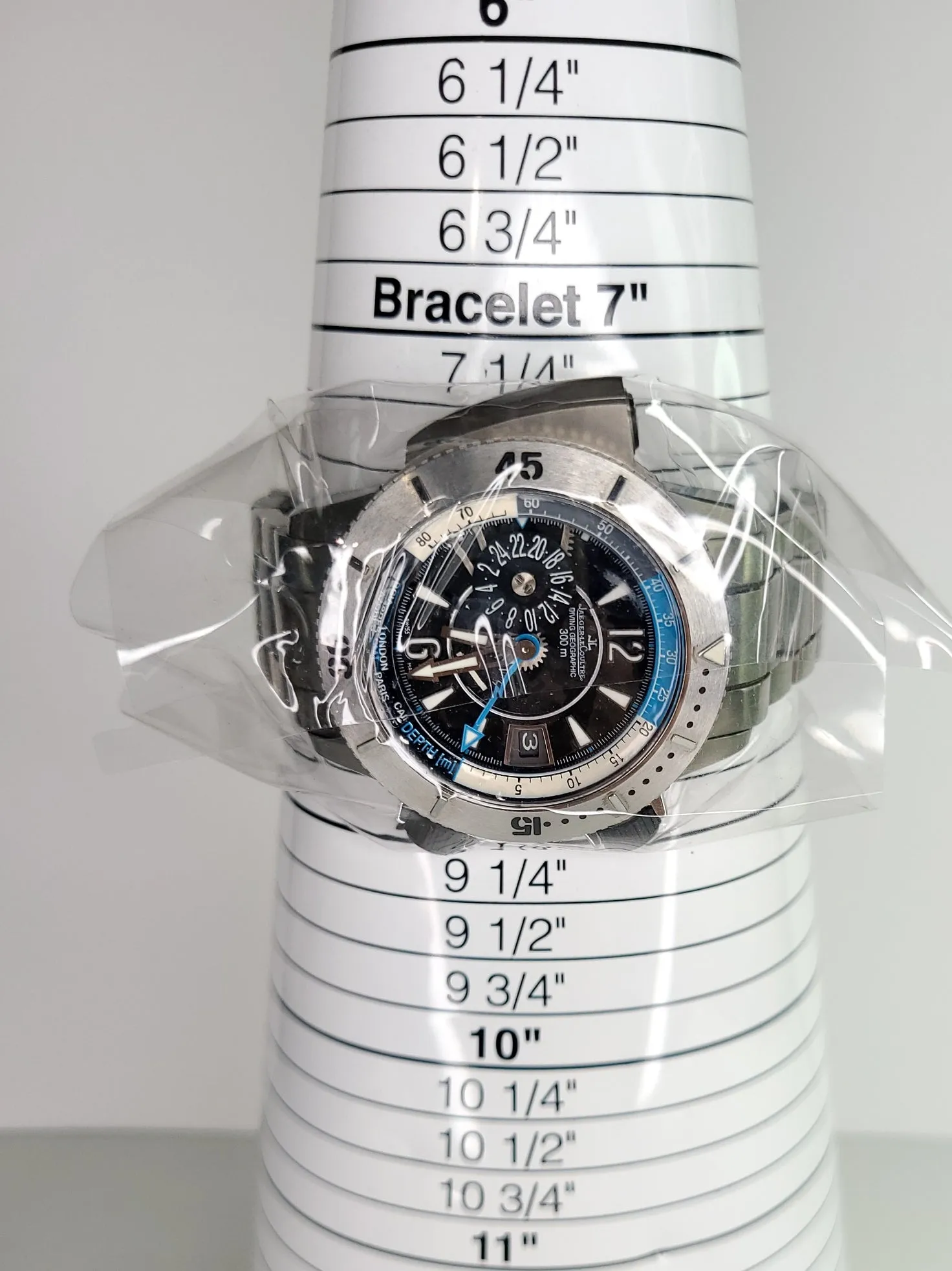JAEGER LeCOULTRE Master Compressor Titanium Diving PRO Geographic GMT Watch 46mm