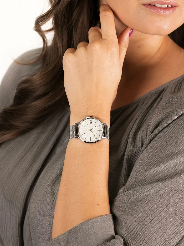 Lacoste Moon Silver Mesh Women's Watch