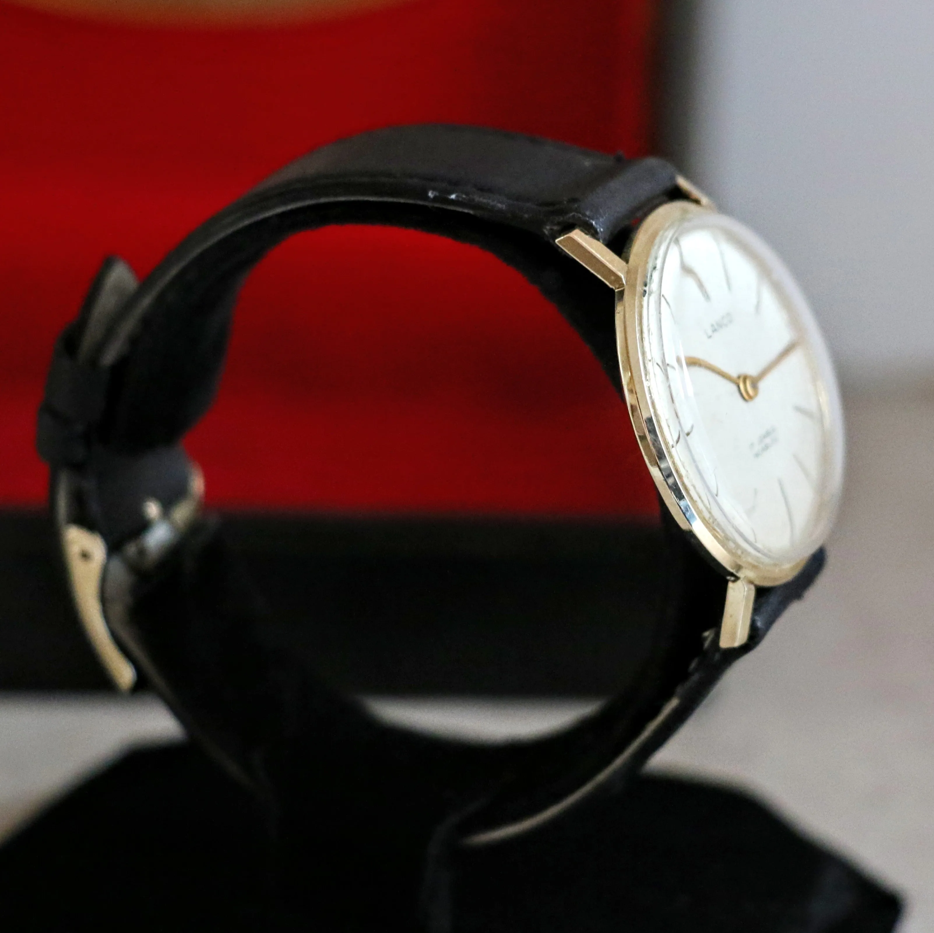 LANCO Watch 14K GOLD 17 Jewels Incabloc Swiss Manual Wristwatch - In BOX!