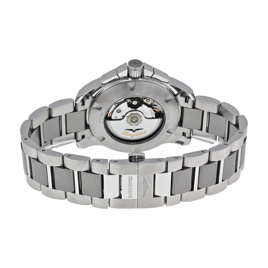 Longines Conquest Grey Dial Chronograph Steel and Ceramic Men's Watch L27444067 L2.744.4.06.7