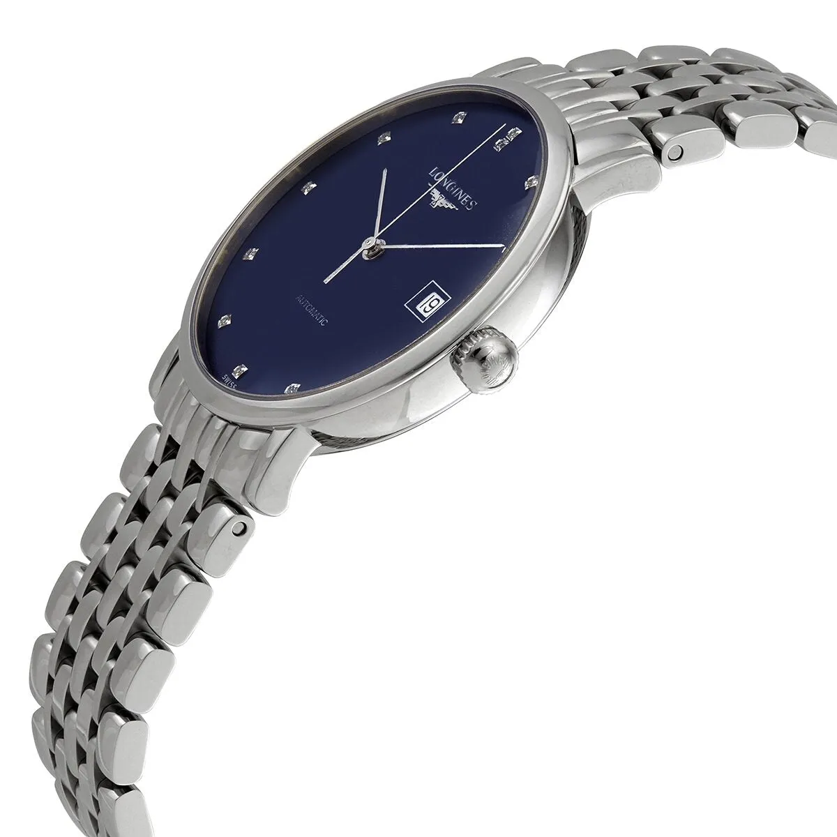 Longines La Grande Automatic Diamond Blue Dial Watch L48104976 L4.810.4.97.6