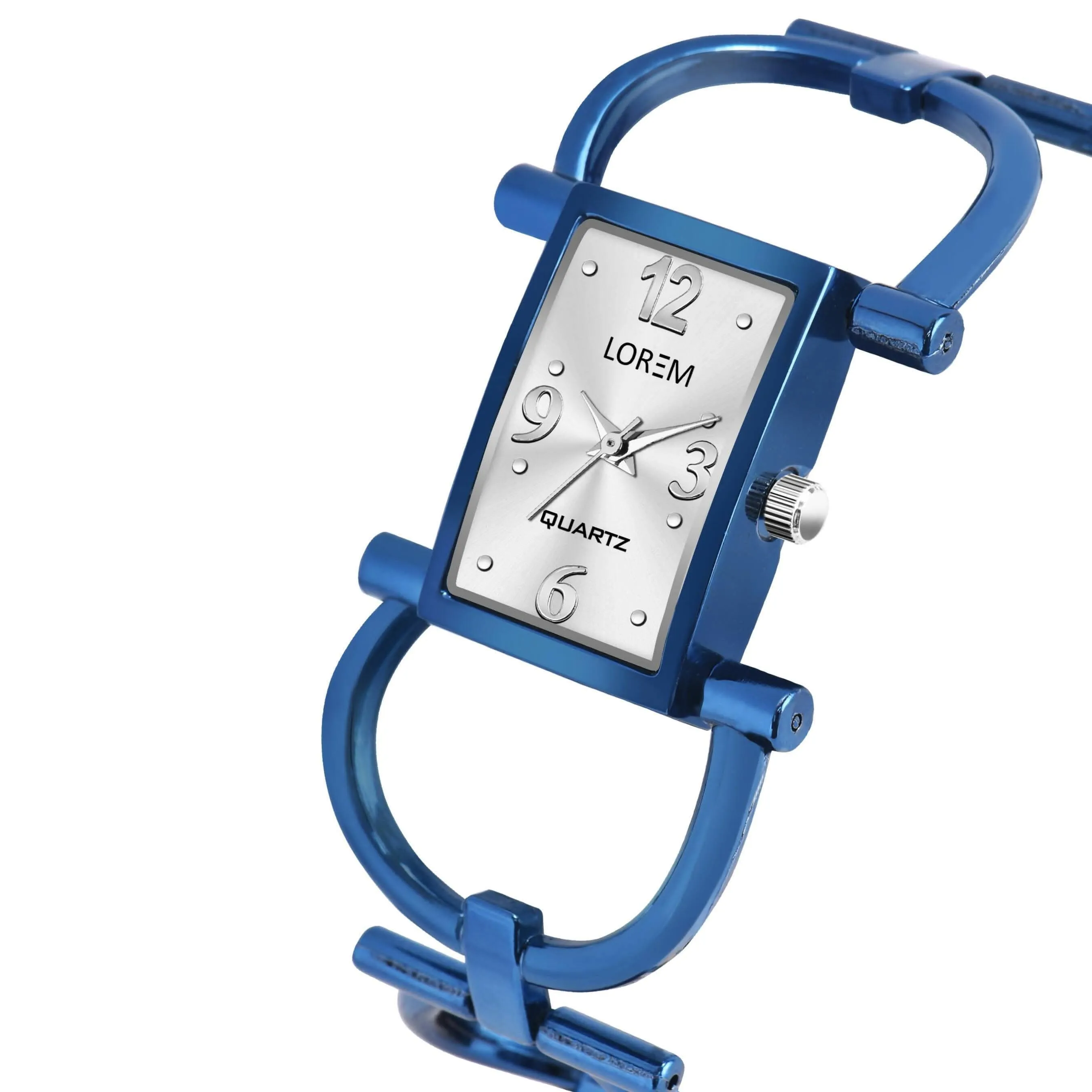 LOREM Blue Trending Square Braclet Analog Watch For Women LR296