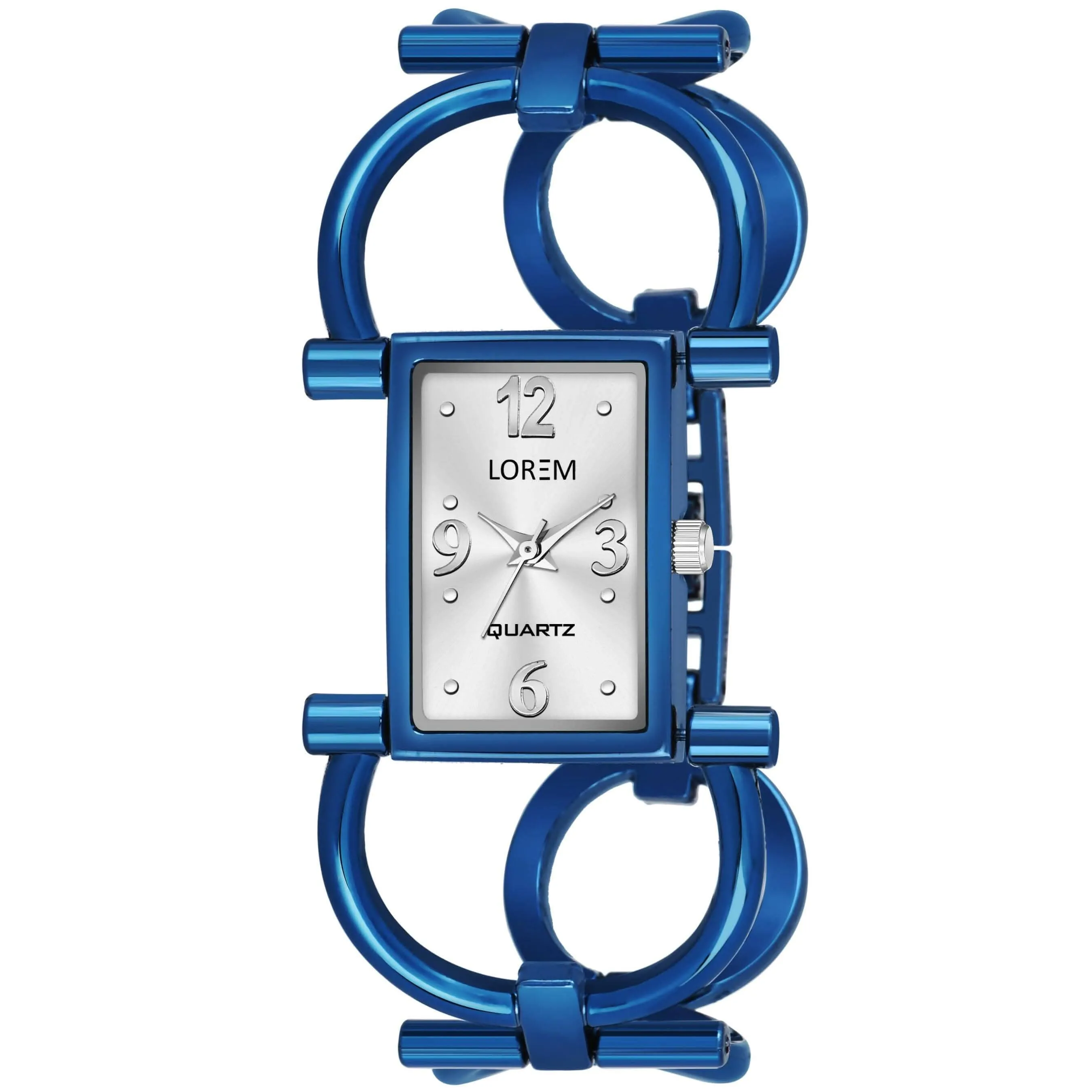 LOREM Blue Trending Square Braclet Analog Watch For Women LR296
