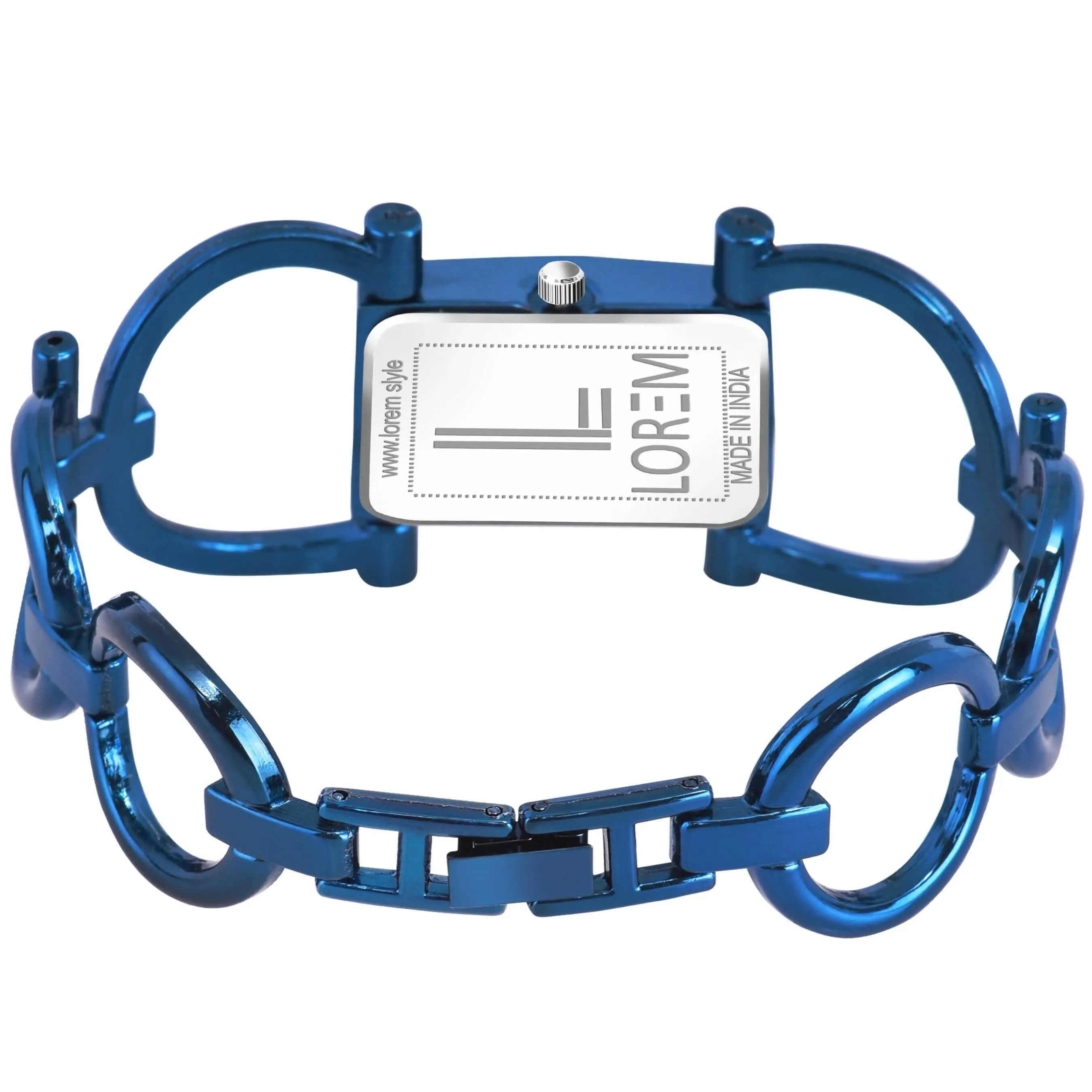 LOREM Blue Trending Square Braclet Analog Watch For Women LR296