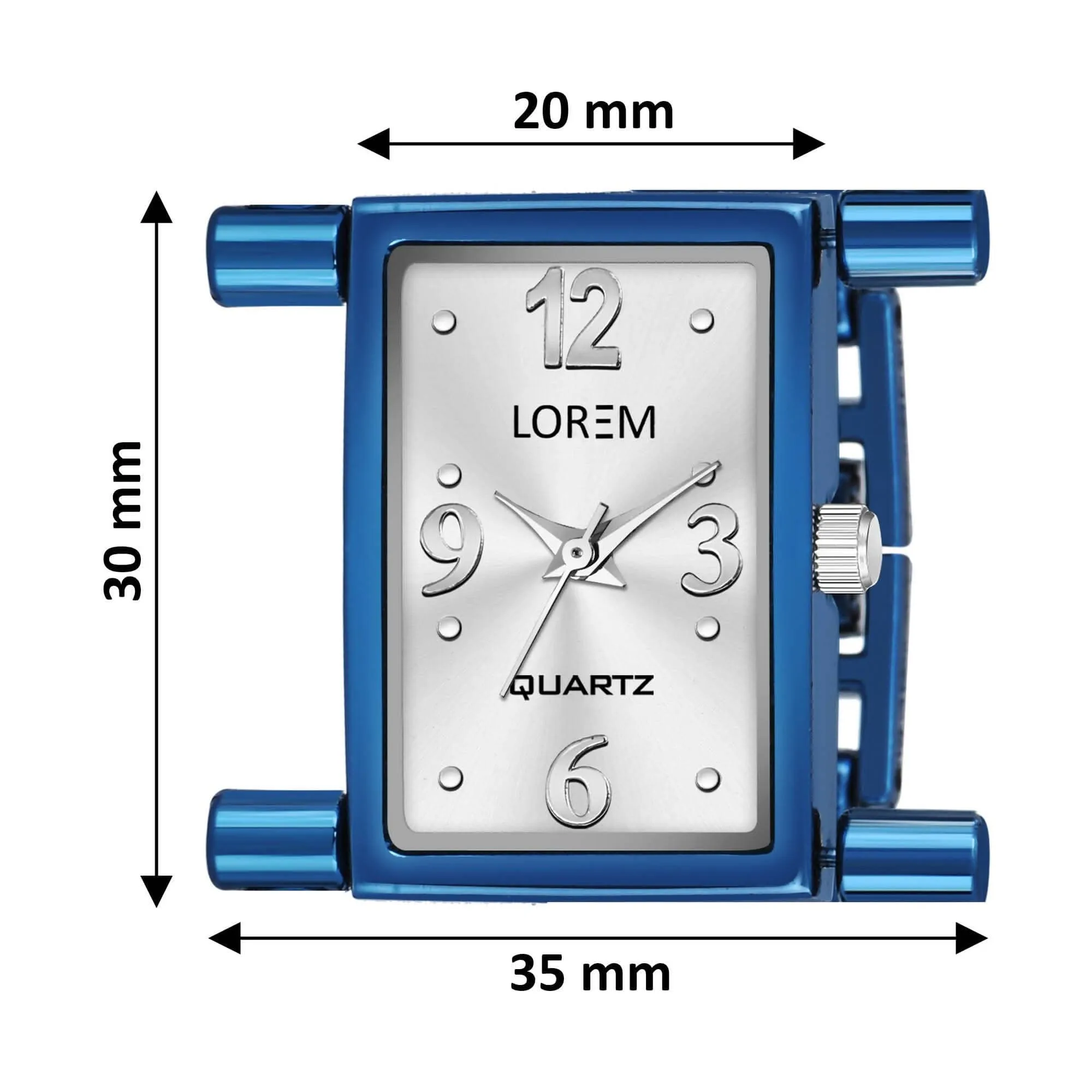 LOREM Blue Trending Square Braclet Analog Watch For Women LR296