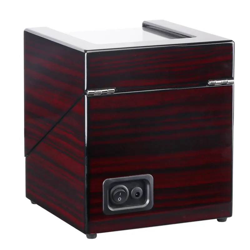 Mahogany & Carbon Fiber Watch Winder for 2 Watches