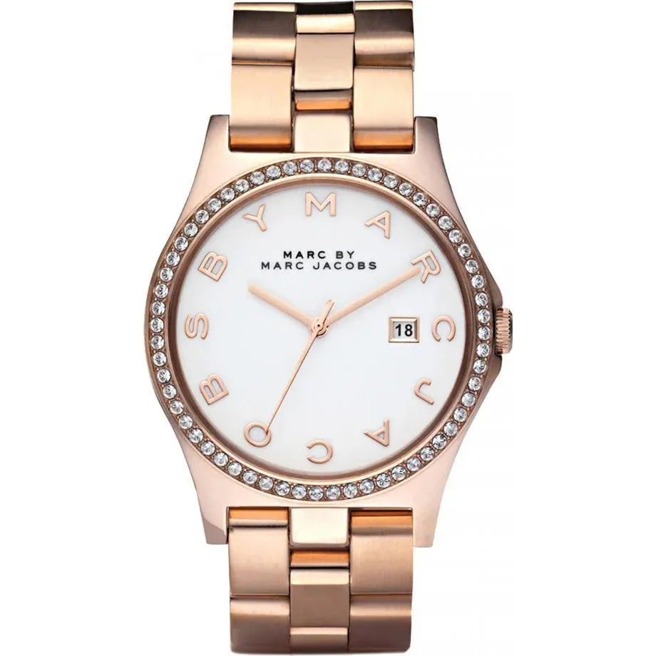 Marc Jacobs LADIES / WOMENS HENRY ROSE GOLD STAINLESS STEEL MARC JACOBS DESIGNER WATCH MBM3079