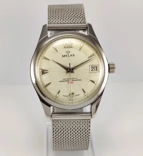 Melas Pearl Dial 17 Jewels Transparent Back Date Function