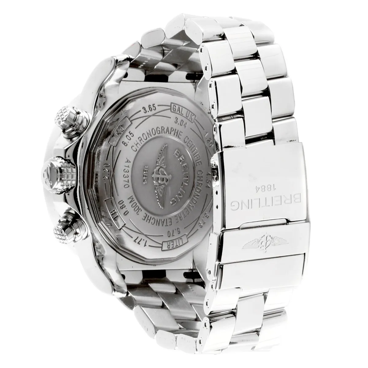 Mens Breitling Super Avenger Stainless Steel Diamond Watch A13370