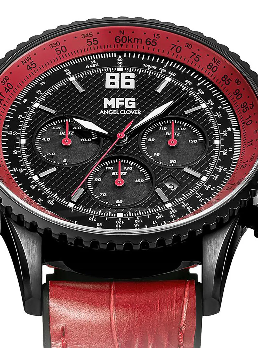 MF GHOST × ANGEL CLOVER COLLABORATION SOLAR CHRONOGRAPH WATCH LIMITED EDITION JAPAN MOV'T