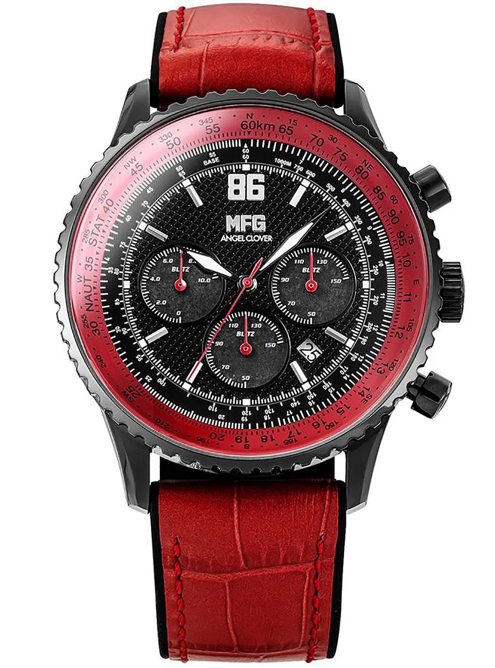 MF GHOST × ANGEL CLOVER COLLABORATION SOLAR CHRONOGRAPH WATCH LIMITED EDITION JAPAN MOV'T