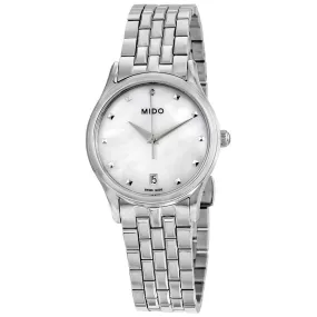 Mido Romantique Mother of Pearl Dial Ladies Stainless Steel Watch M004.210.11.116.00