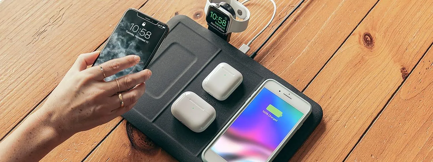 Mophie Qi 10W 4 in 1 Wireless Charging Pad Black UK Plug - 401306600