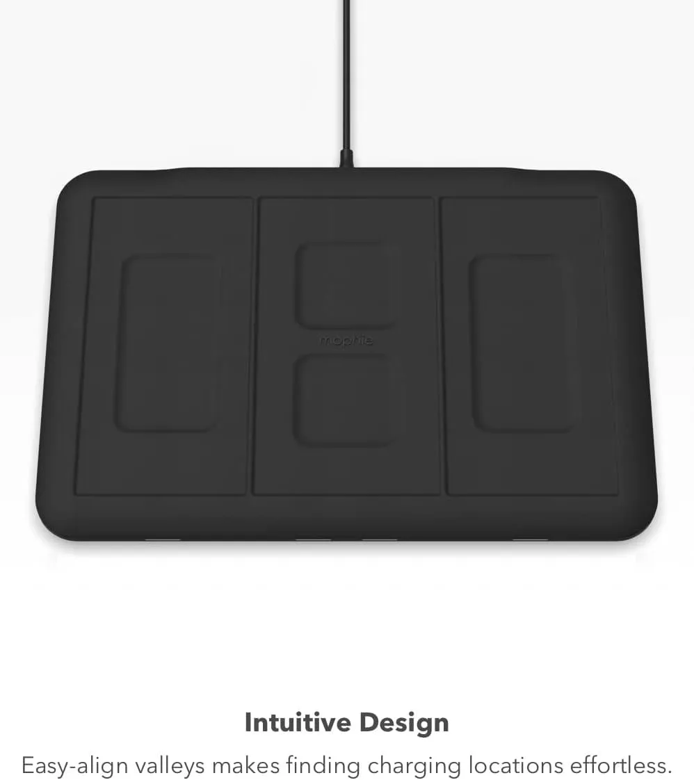 Mophie Qi 10W 4 in 1 Wireless Charging Pad Black UK Plug - 401306600