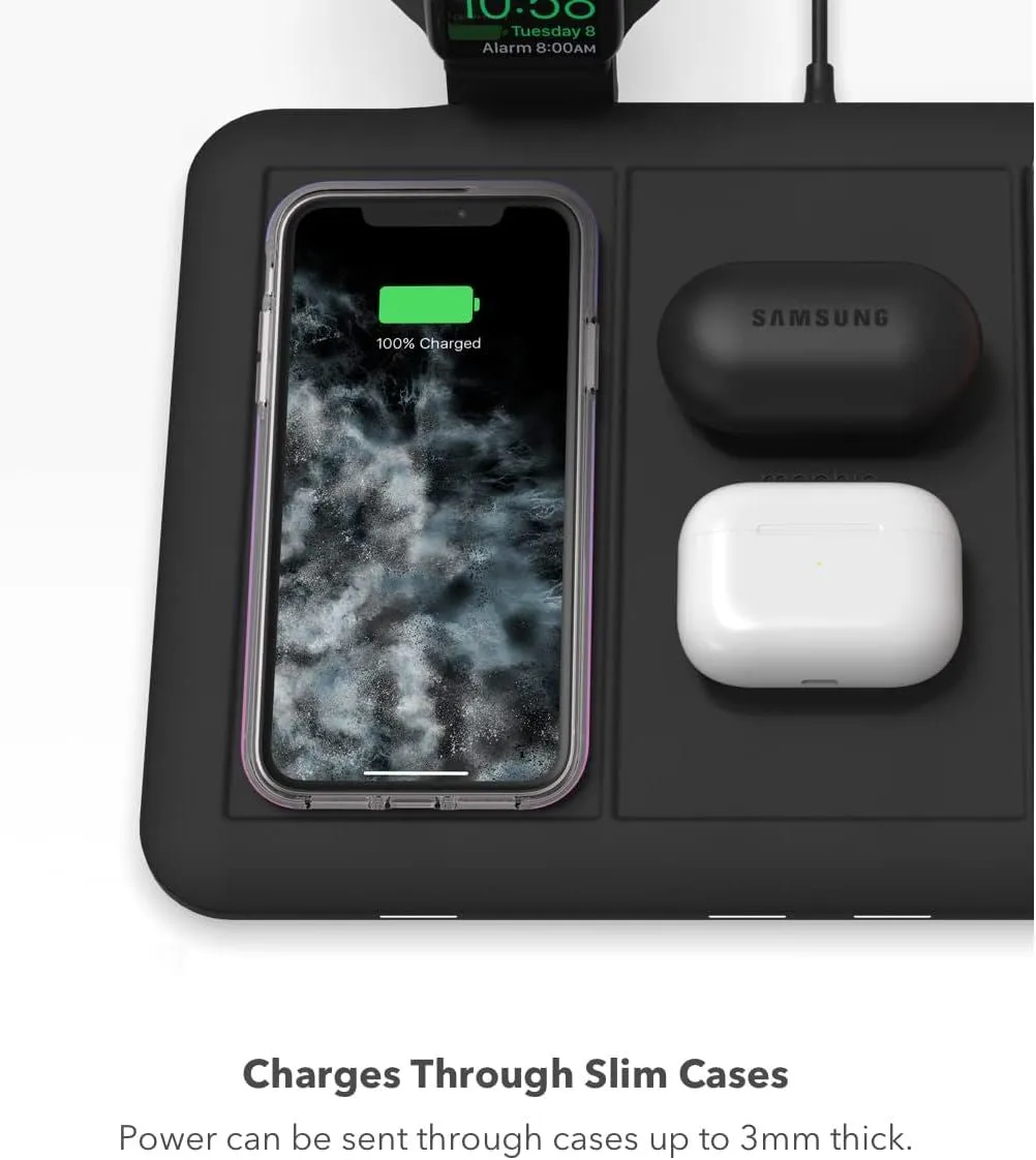 Mophie Qi 10W 4 in 1 Wireless Charging Pad Black UK Plug - 401306600