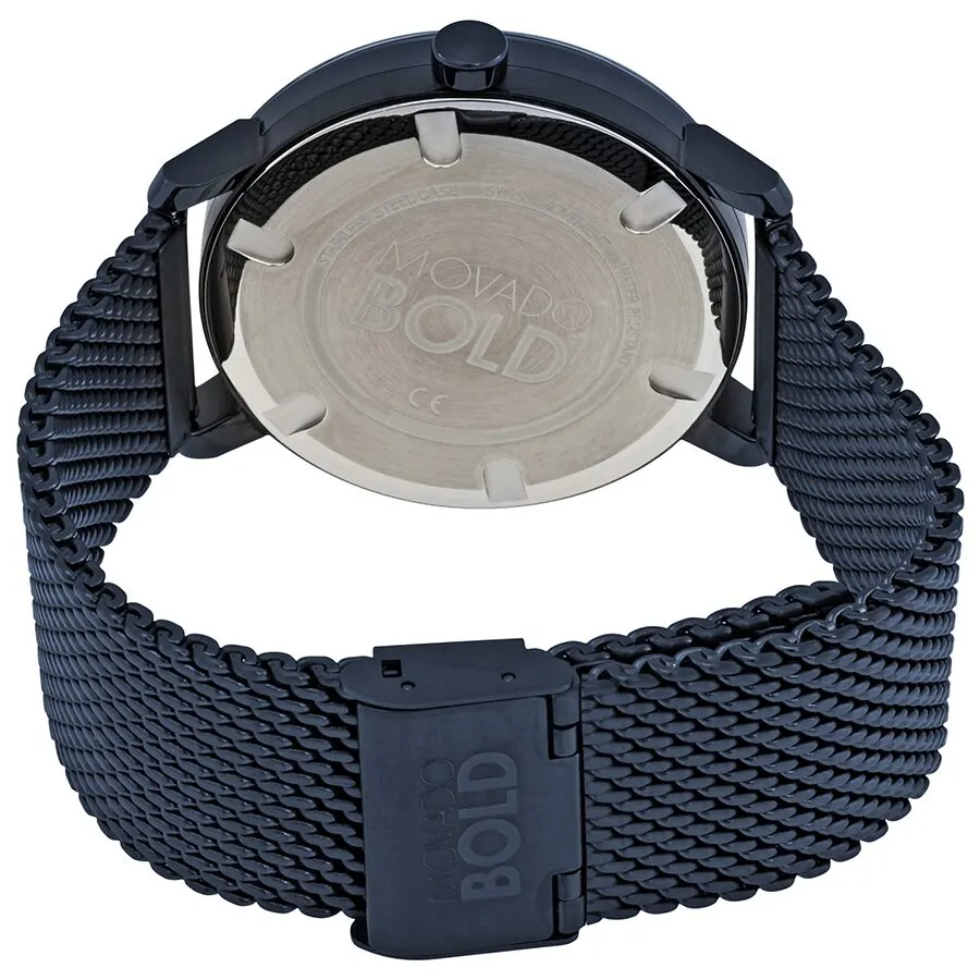 Movado Bold Blue Dial Men's Mesh Watch 3600610
