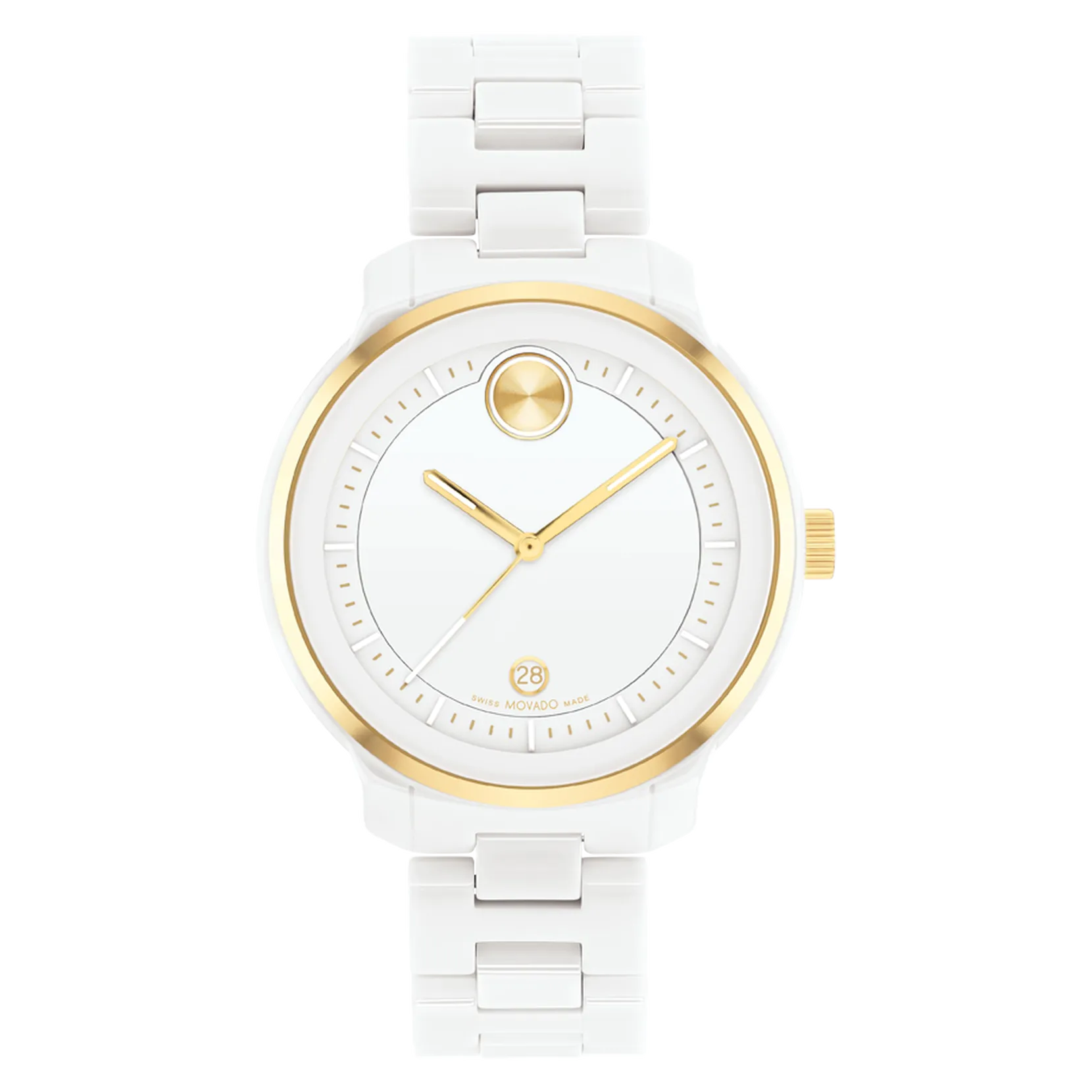 MOVADO BOLD Verso White Ceramic Watch 3600934