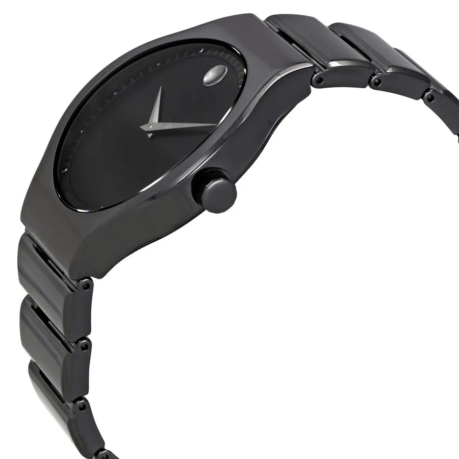Movado Cerami Black Dial Men's Ceramic Watch 0607047
