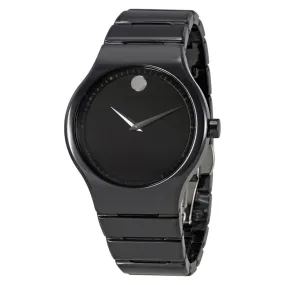 Movado Cerami Black Dial Men's Ceramic Watch 0607047
