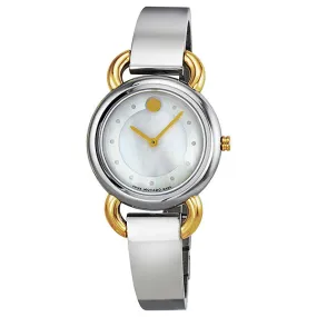 Movado Linio Mother of Pearl Dial Two-Tone Stainless Steel Ladies Watch 0606552