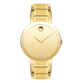 Movado Men's Watch Sapphire Gold Tone  0607180