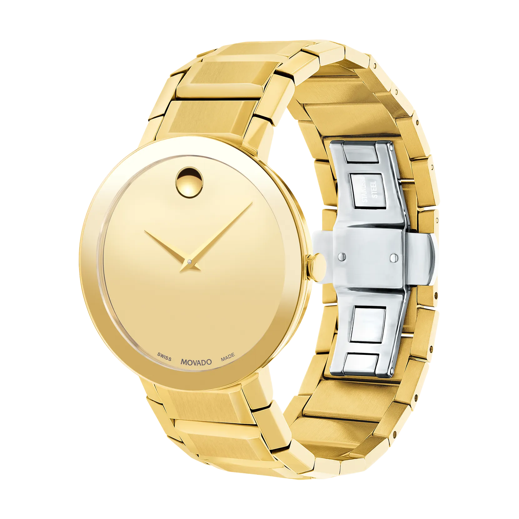Movado Men's Watch Sapphire Gold Tone  0607180