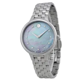 Movado Trevi Gray Mother of Pearl Dial Ladies Watch 0606811