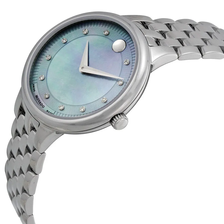 Movado Trevi Gray Mother of Pearl Dial Ladies Watch 0606811