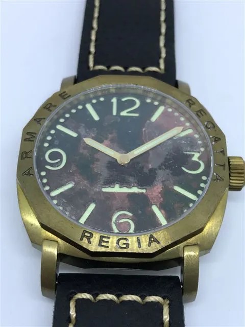 NEW ! R105 / Custom made patina dial - Number dial (Engraved bezel) (free shipping) (1 piece only)