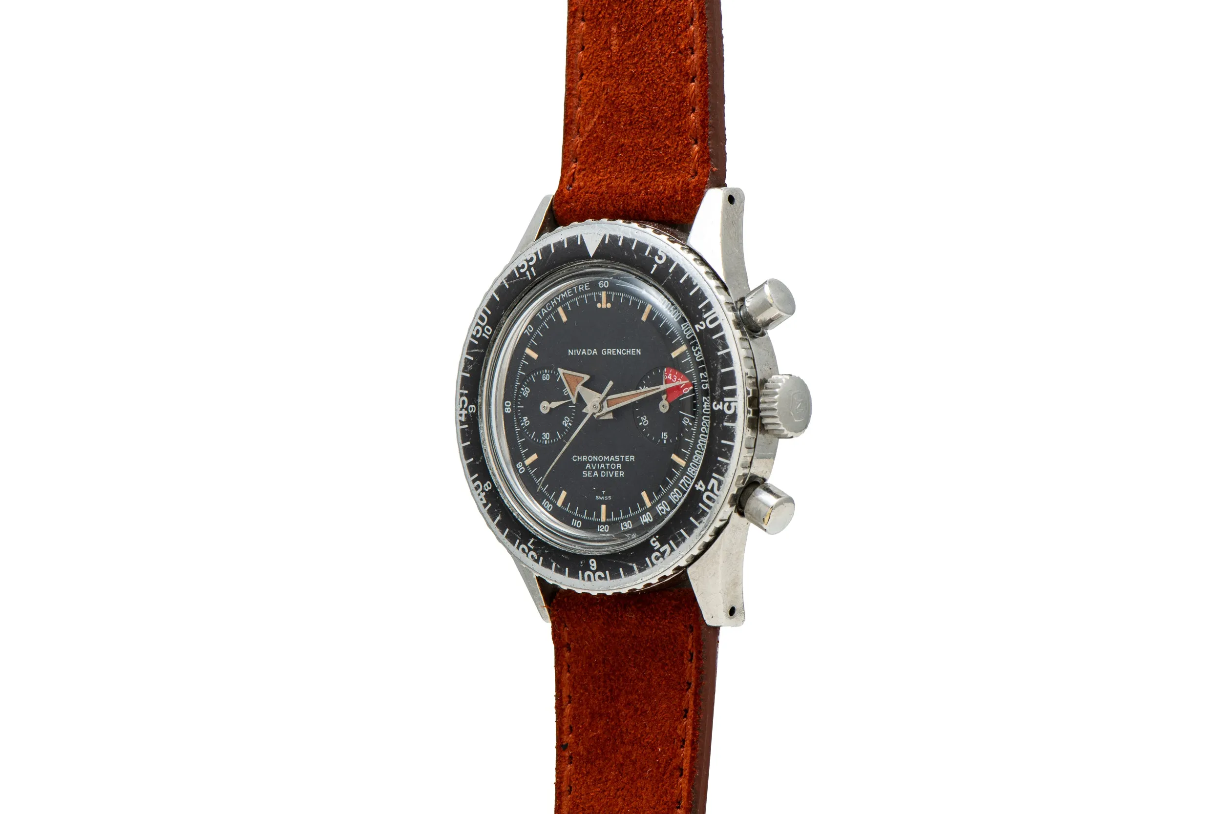 Nivada Grenchen Chronomaster Aviator Sea Diver Chronograph