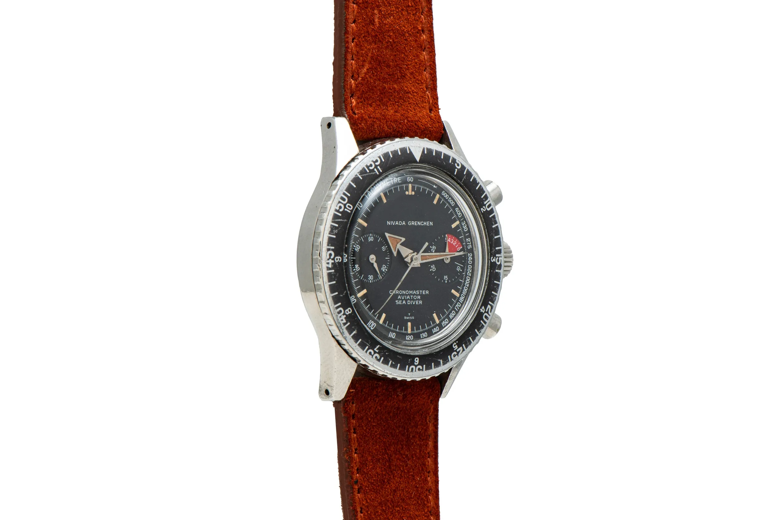 Nivada Grenchen Chronomaster Aviator Sea Diver Chronograph