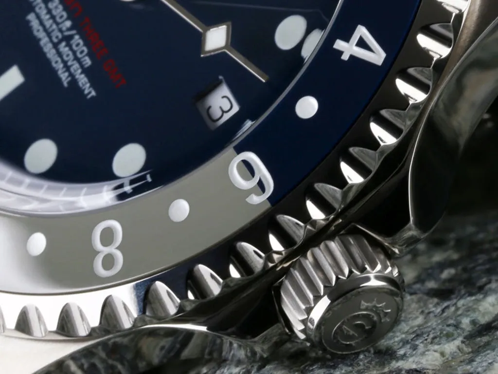 Ocean 3 GMT Blue/Grey Ceramic
