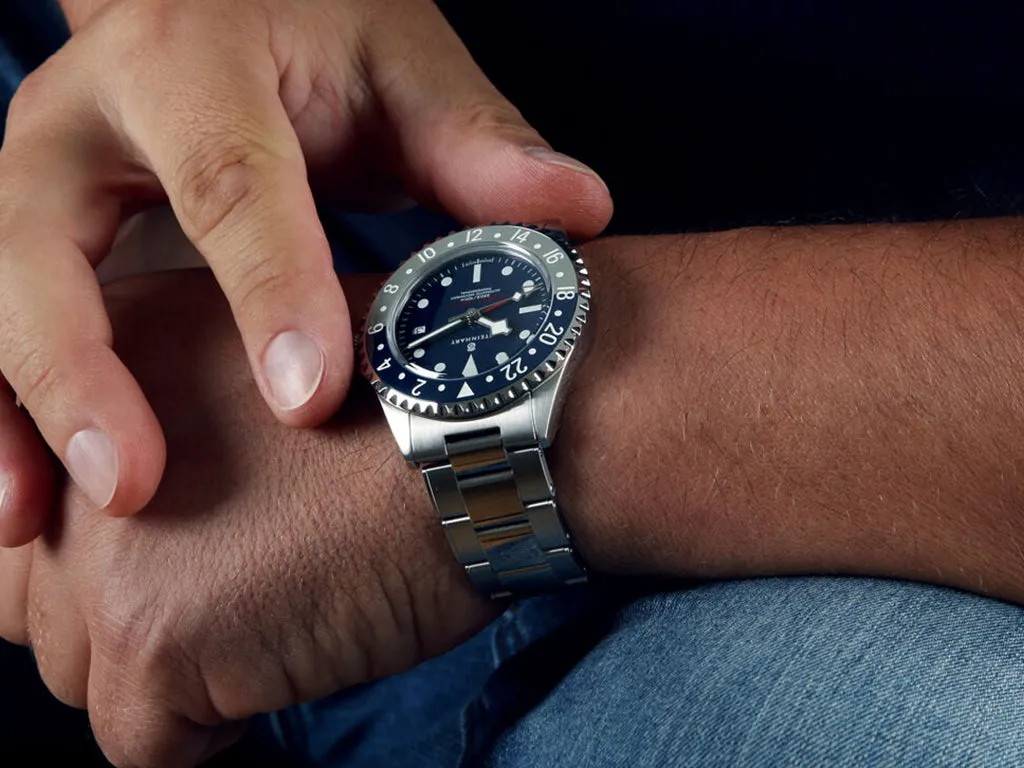 Ocean 3 GMT Blue/Grey Ceramic