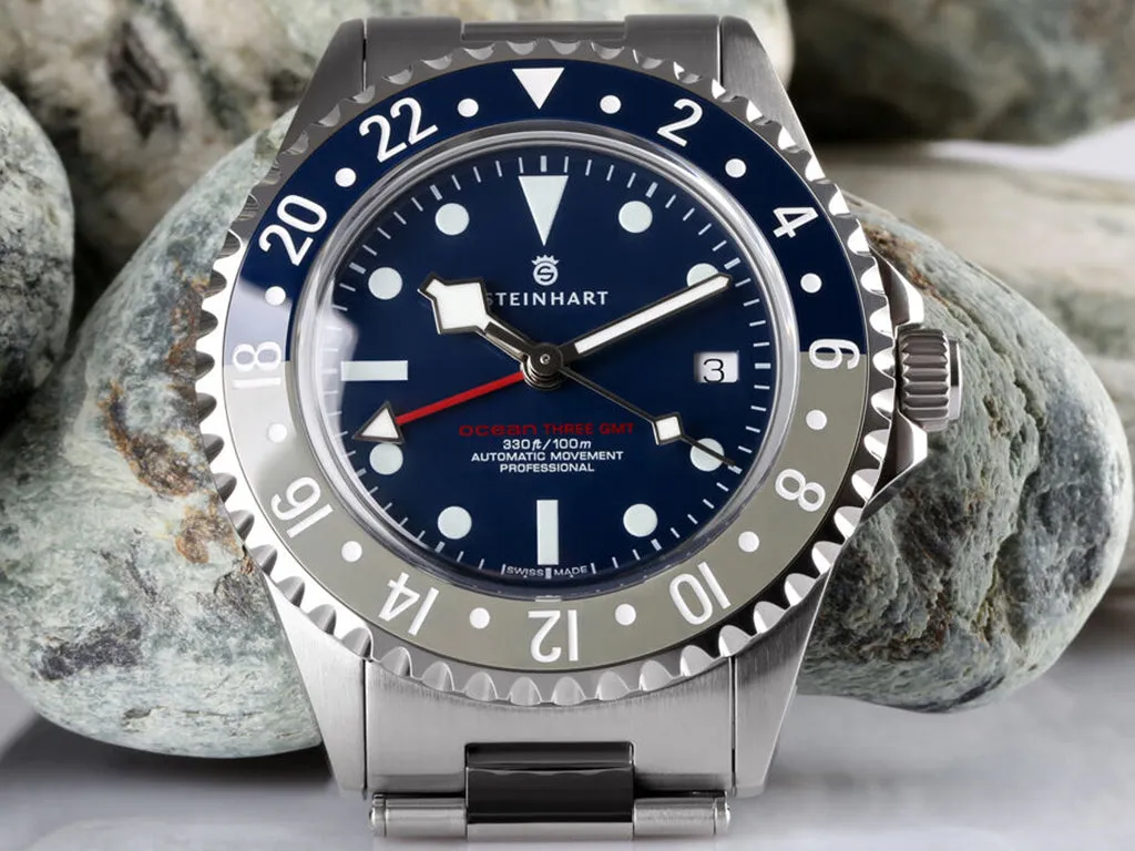 Ocean 3 GMT Blue/Grey Ceramic