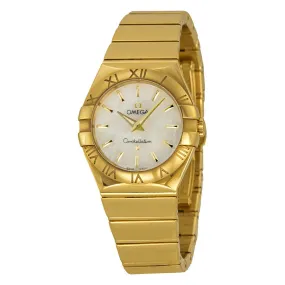 Omega Constellation 2009 Mother of Pearl Dial 18kt Yellow Gold Ladies Watch 12350276005004 123.50.27.60.05.004