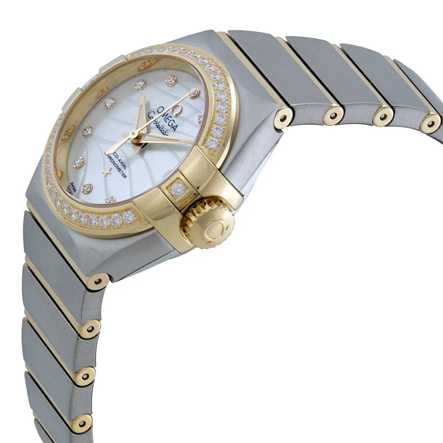 Omega Constellation Mother of Pearl Dial Steel and 18kt Yellow Gold Ladies Watch 123.25.27.20.55.004