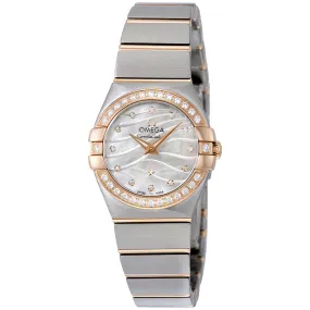 Omega Constellation Mother of Pearl Diamond Dial Ladies Watch 12325246055012 123.25.24.60.55.012