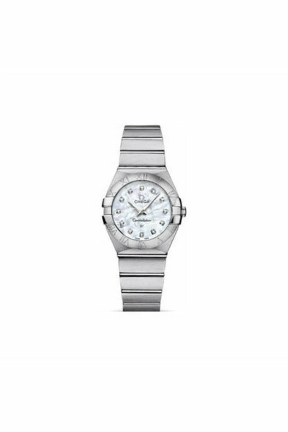 omega constellation stainless steel 27mm ladies watch
