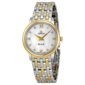 Omega De Ville Prestige Diamond Mother of Pearl Dial Ladies Watch 424.20.27.60.55.001