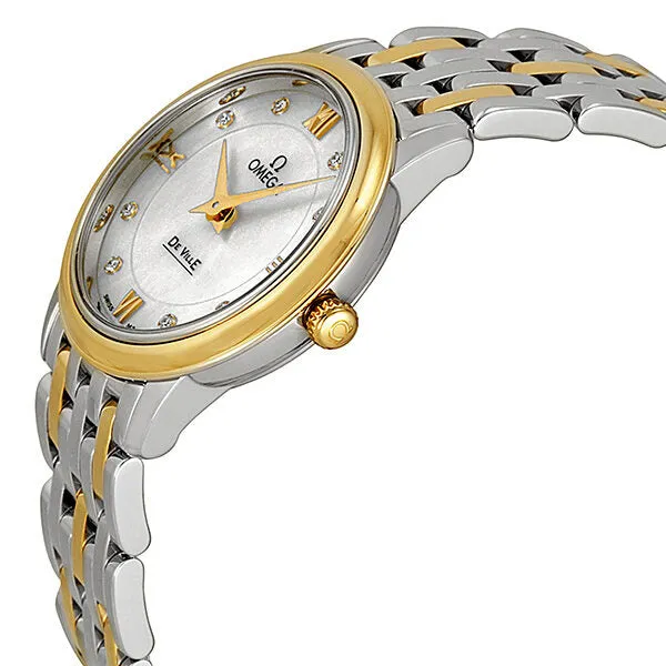 Omega De Ville Prestige Diamond Mother of Pearl Dial Ladies Watch 424.20.27.60.55.001
