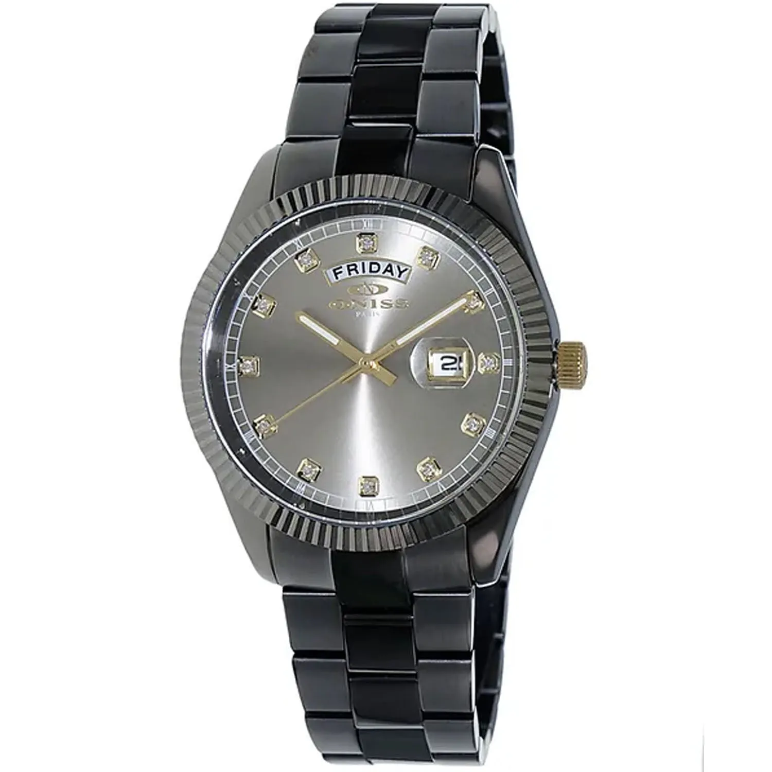 Oniss Men's Admiral Grey Dial Watch - ON3881-IPBB