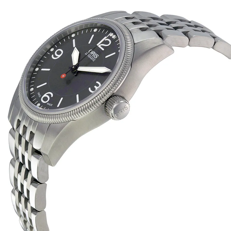 Oris Swiss Hunter Team Black Dial Stainless Steel  Mid Size Watch 733-7649-4063MB