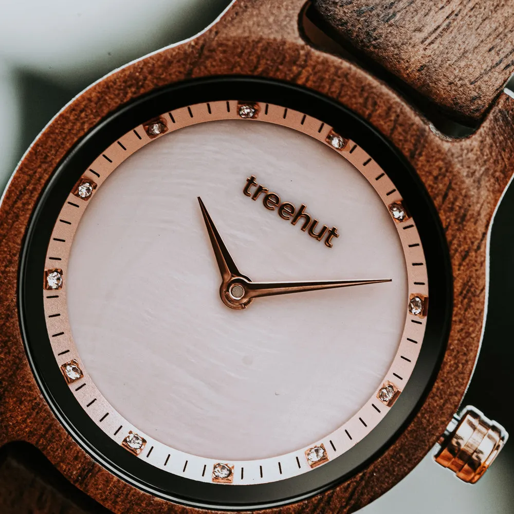 Pearl Petite Walnut Rose Gold