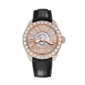 Piccadilly 37 Luxury Diamond Watch for Women - 37 mm Rose Gold - Backes & Strauss