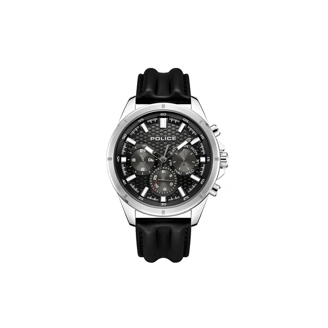 Police Chronograph Stainless Steel Leater Watch PEWJF0006301
