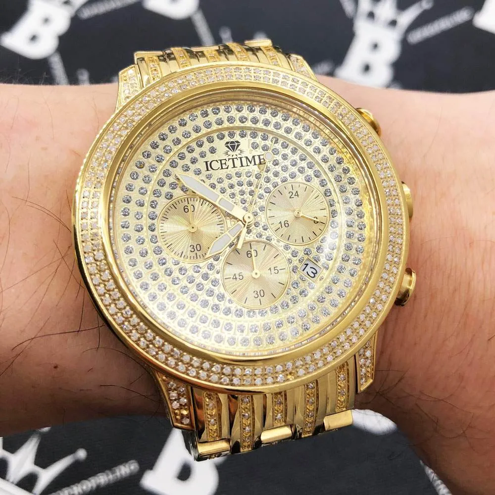 Prince 3.00cttw Diamond Hip Hop IceTime Watch