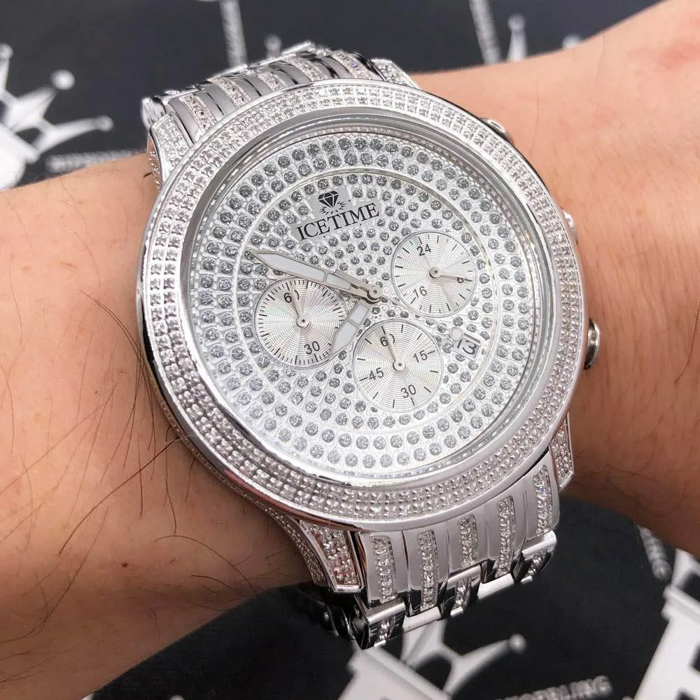 Prince 3.00cttw Diamond Hip Hop IceTime Watch