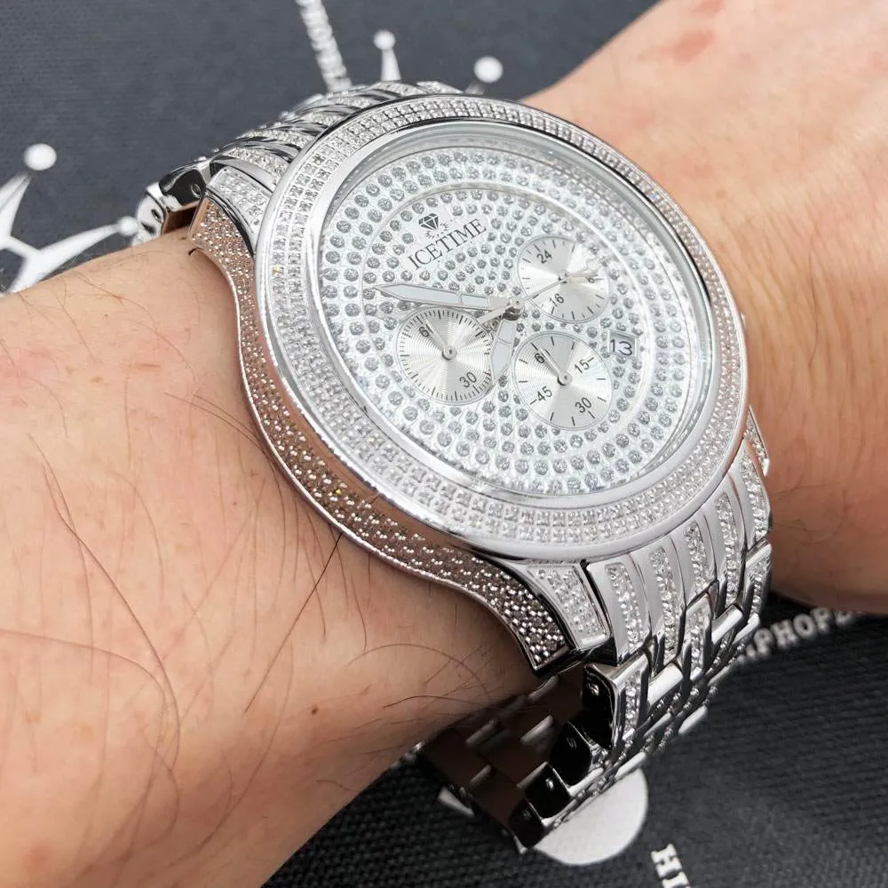 Prince 3.00cttw Diamond Hip Hop IceTime Watch